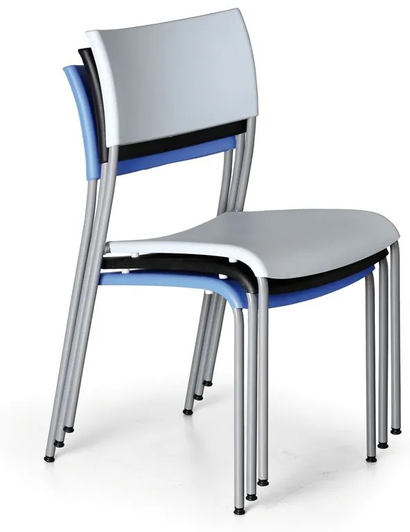 Plastová jedálenská stolička FOREVER, sivá