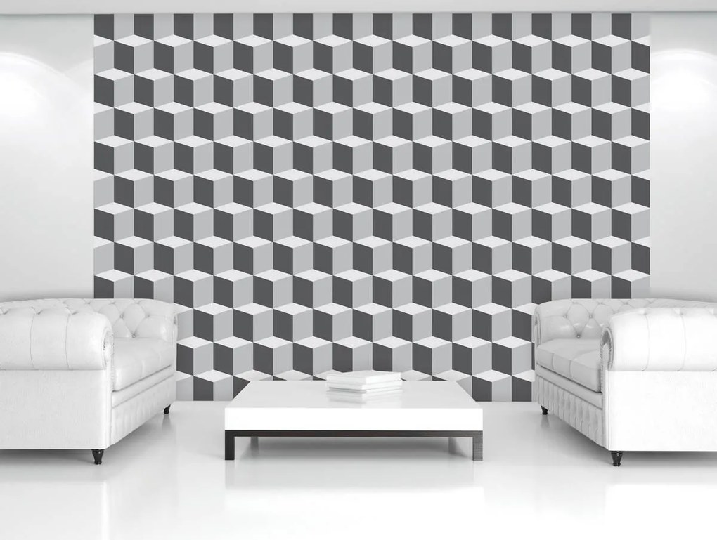 Fototapeta - Štvorce 3D (254x184 cm)