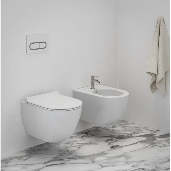 Ravak X01517 - Závesný bidet UNI CHROME keramika/biela