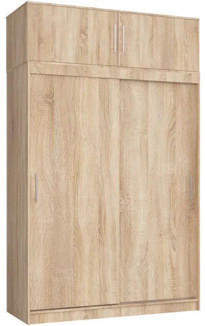 Skriňa s posuvnými dverami a nadstavcom 150 cm CLP mono sonoma