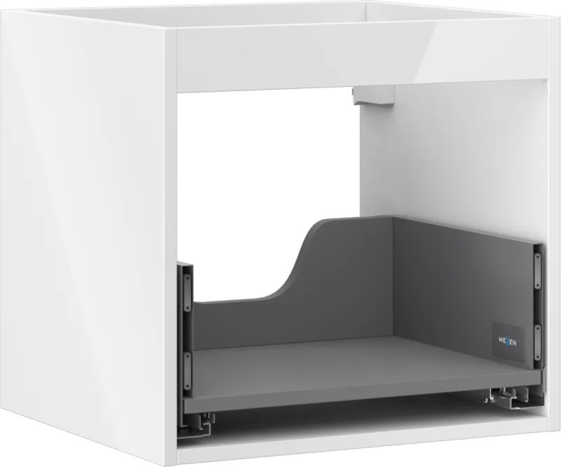 Mexen Box-A, závesná skrinka 50 cm, 1 zásuvka, biela lesklá, 91AX0-0500-470-1-00