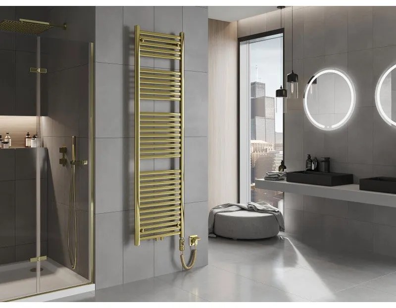 Mexen Hades, elektrické vykurovacie teleso 1800 x 500 mm, 900 W, zlatá lesklá, W104-1800-500-2900-50