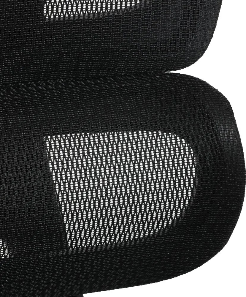 Kancelárska ergonomická stolička PORTE — sieťovina, čierna