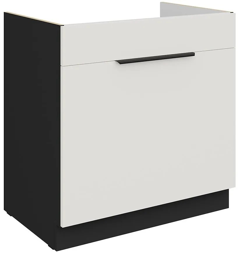 Kuchynská skrinka Aria-Wh/Bl Anti Fingerprint 80zl 1s Bb