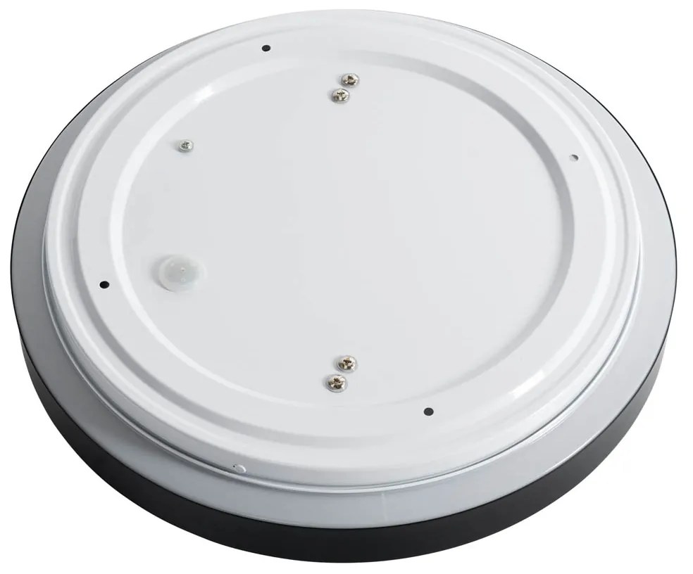 Moderné stropné svietidlo čierne s bielou 35 cm IP44 - Walden