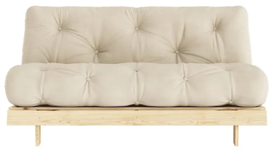 Béžová rozkladacia pohovka 160 cm Roots - Karup Design