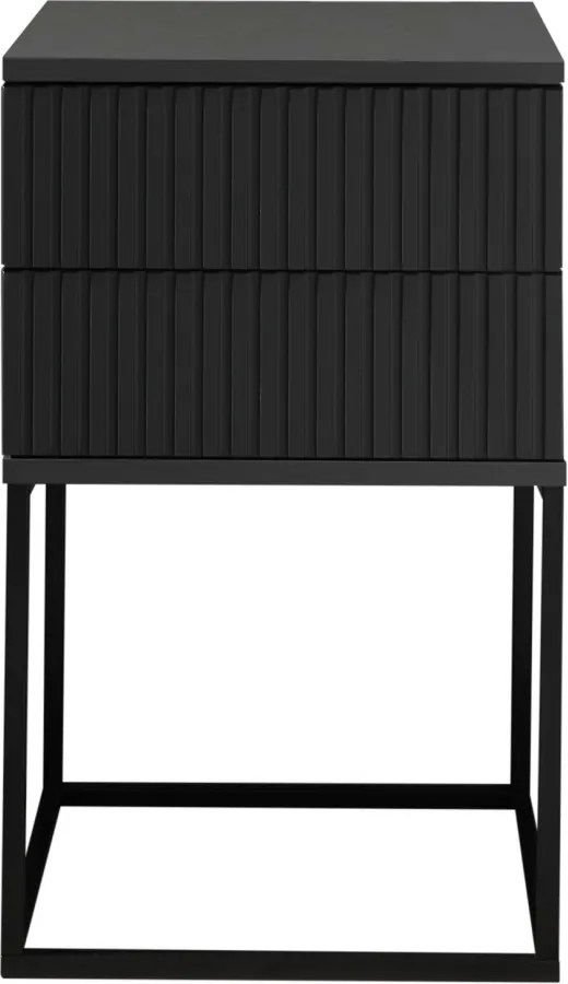 Nočný stolík s 2 zásuvkami Marle, grafitový