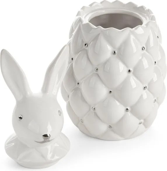 Veľkonočná nádoba ADORE 01 biela / strieborná