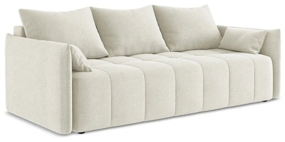 Béžová rozkladacia/s úložným priestorom pohovka 225 cm Moku – Makamii