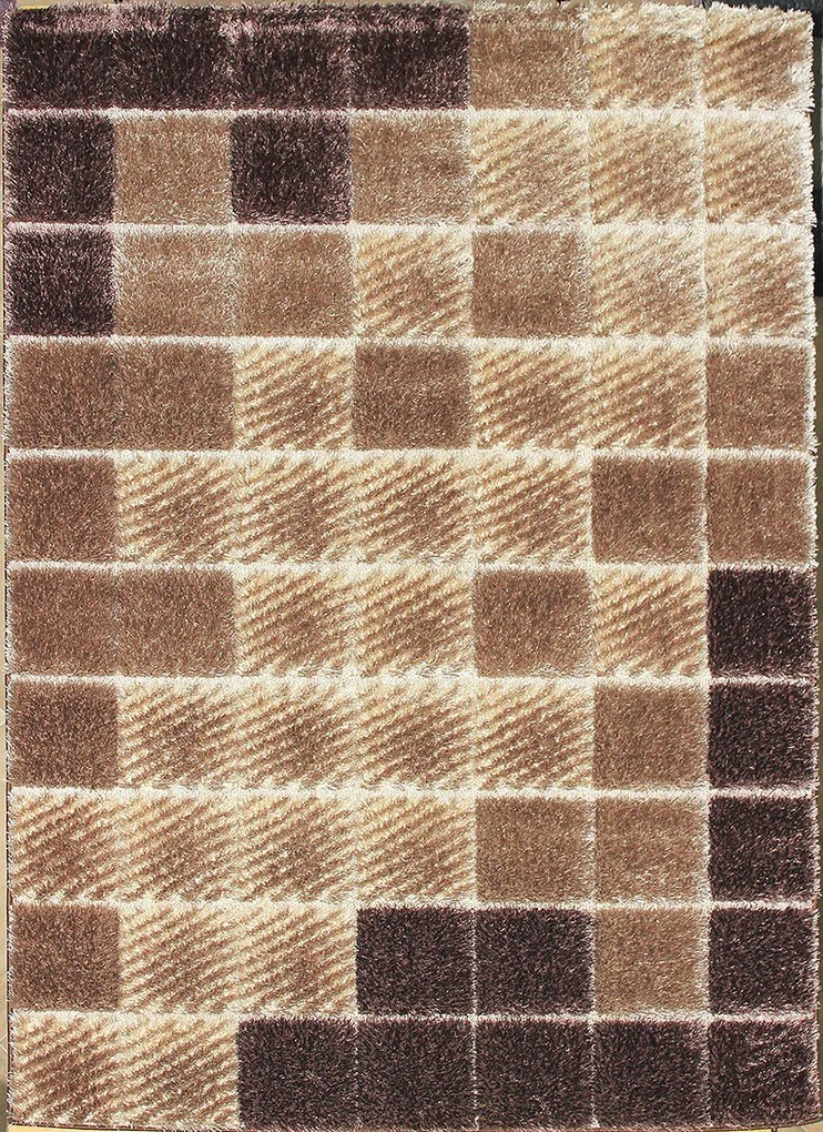Kusový koberec Seher 3D 2615 Brown Beige, 140x190, hnedá, obývacia izba, Berfin Dywany