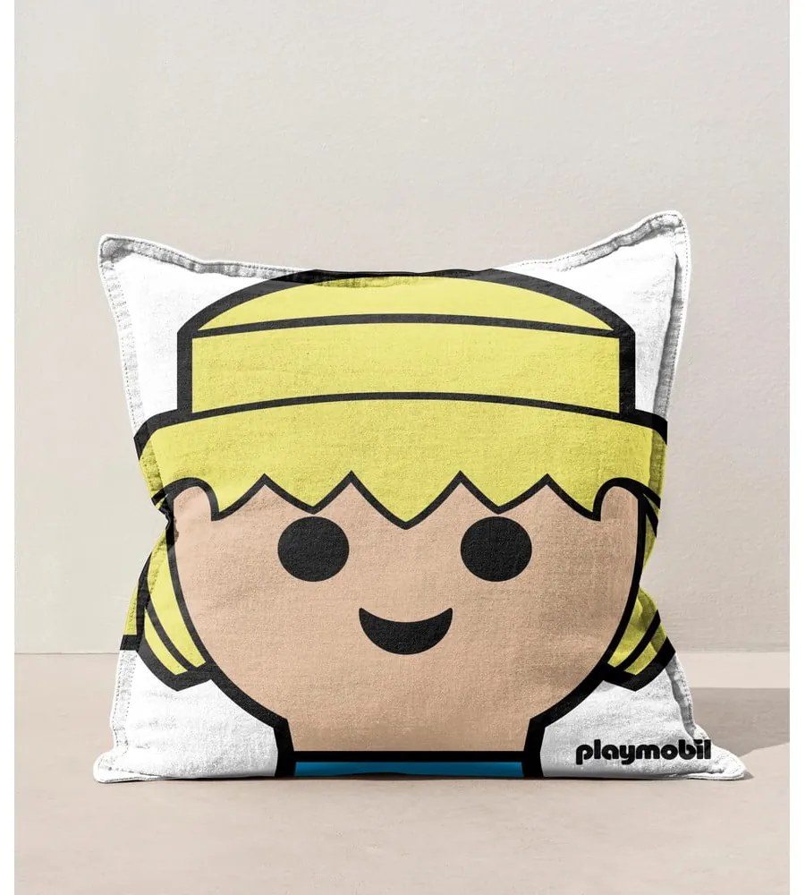 Detský vankúšik s prímesou ľanu – Playmobil