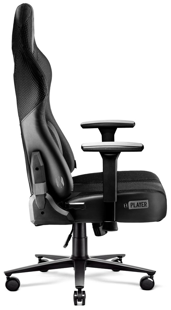 Látkové herné kreslo Diablo X-Player 2.0 King Size: čierne Diablochairs