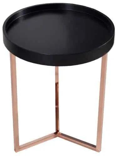 Čierny konferenčný stolík Modul Ø 40 cm »