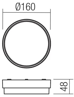 Redo 90516 - LED Vonkajšie stropné svietidlo URANIA LED/10W/230V IP65 antracit