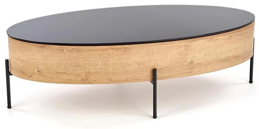 Konferenčný stolík Zenga zlatý dub / čierny