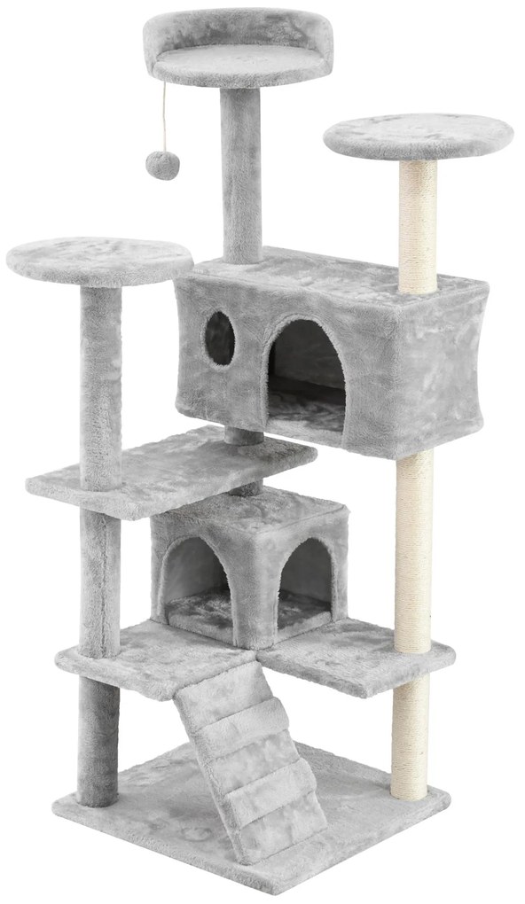 Tutumi Tutumi, škrabadlo, posteľ, veža pre mačky 130 cm 351650A, šedá, HOM-02845
