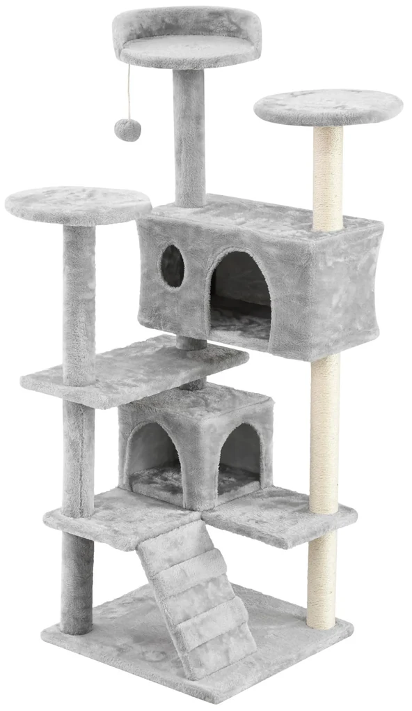 Tutumi Tutumi, škrabadlo, posteľ, veža pre mačky 130 cm 351650A, šedá, HOM-02845