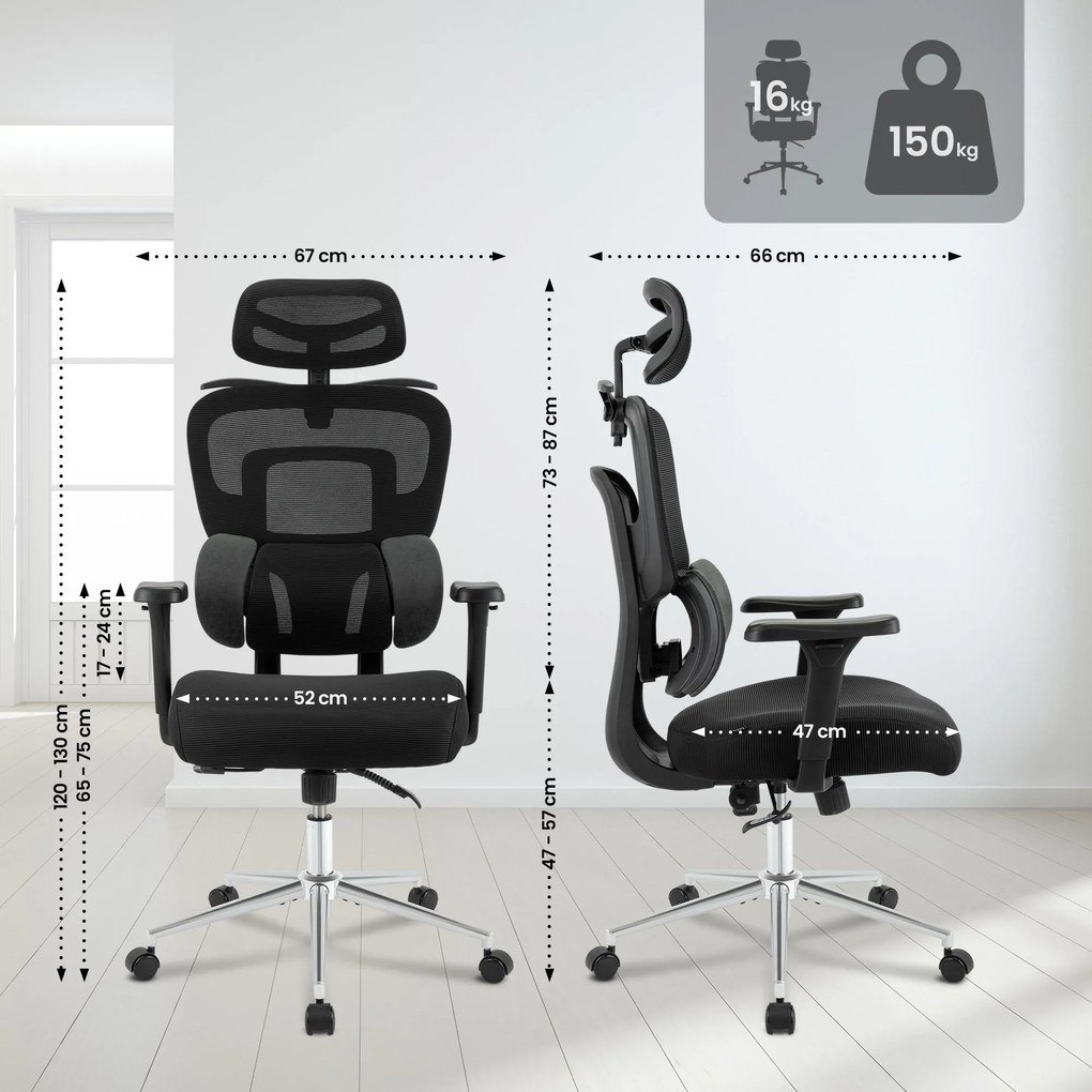 Kancelárska stolička Lothenda - čierna