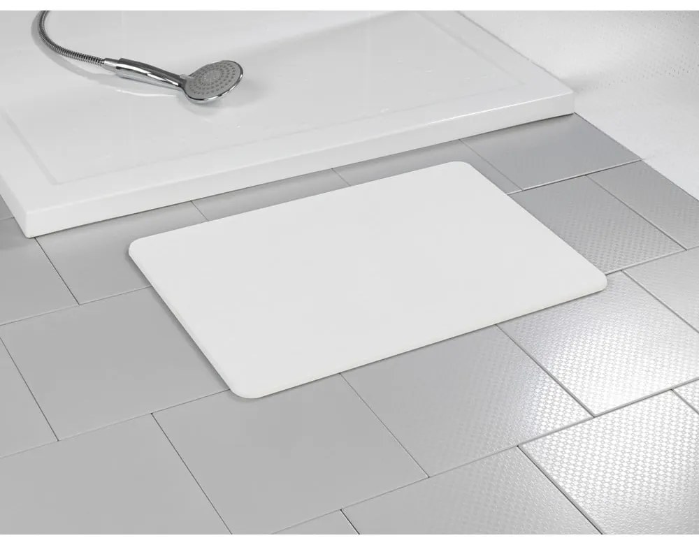 Biela kúpeľňová predložka z kremeliny 39x60 cm Simi – Wenko