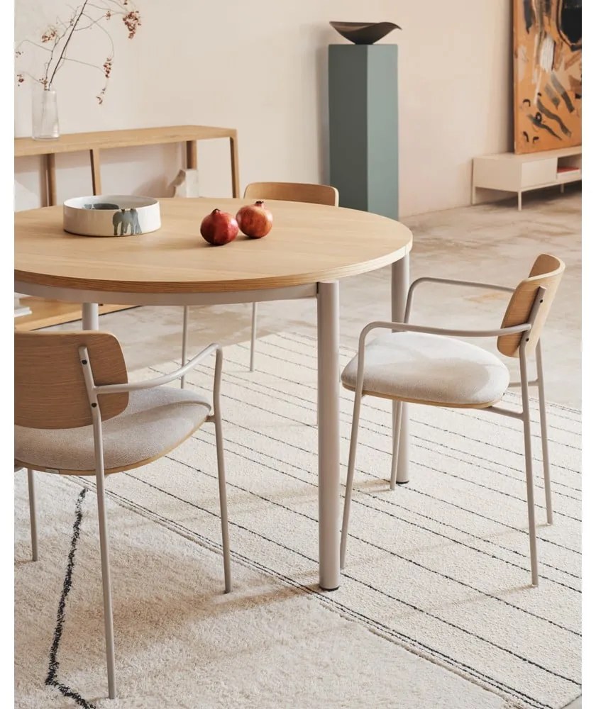 Rozkladací jedálenský stôl s doskou v dubovom dekore v prírodnej farbe 90x120 cm Montuiri – Kave Home