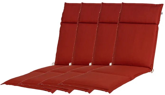 Livarno home Podložka na kreslo Houston, 167 x 50 x 4 cm, červená, 4 kusy  (800005853)