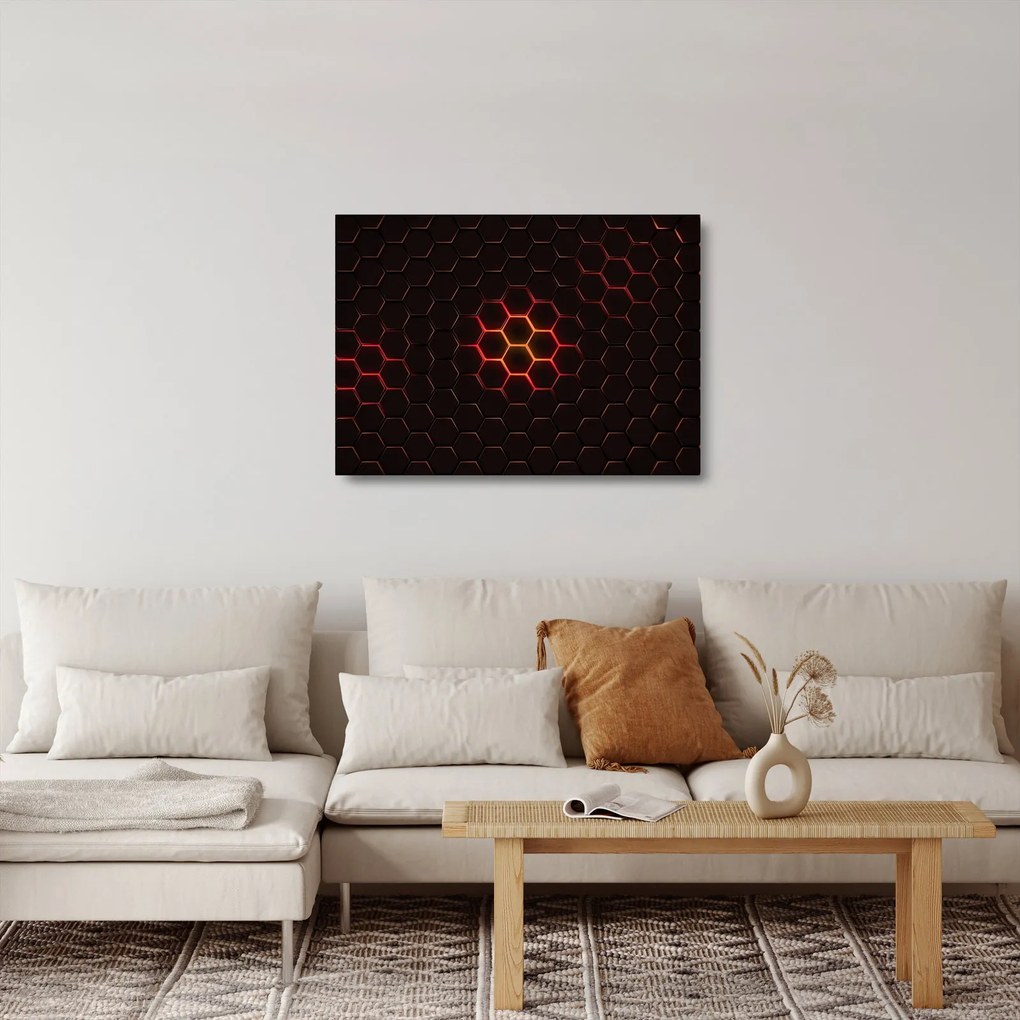Sklenený obraz pletiva (70x50 cm)