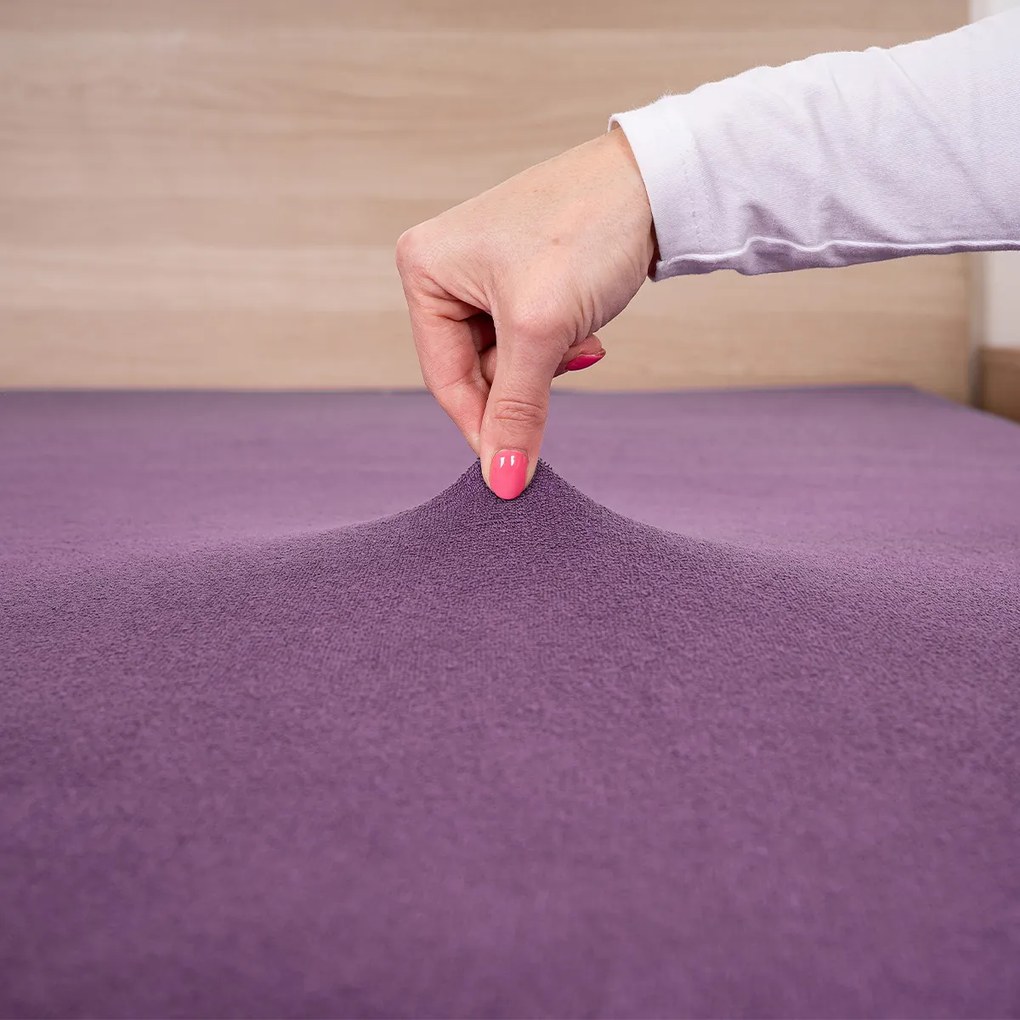 4Home froté prestieradlo fialová, 90 x 200 cm