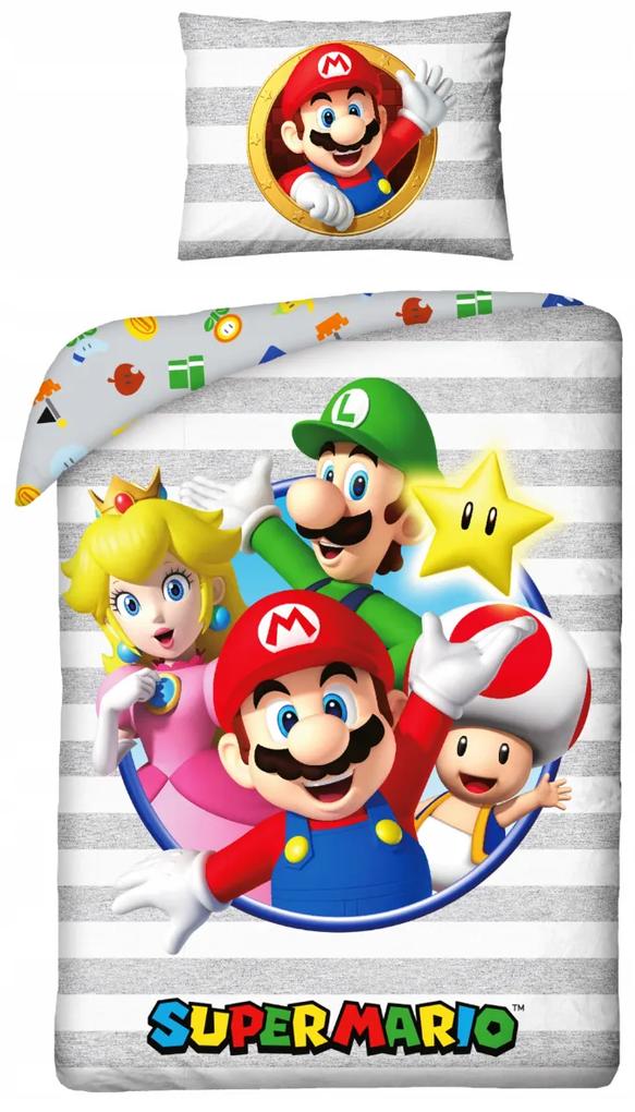 Obliečky detské Super Mario 70x90 + 140x200 cm