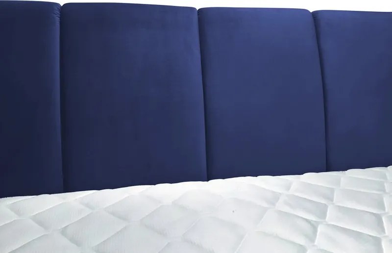 Posteľ boxspring Fresco 180x200 cm, modrá látka