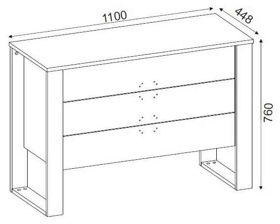 Komoda Bumerang Anthracite and Walnut
