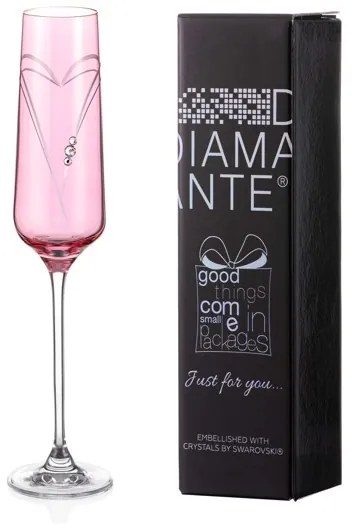 Diamante JFY Pink Hearts flute 190 ml