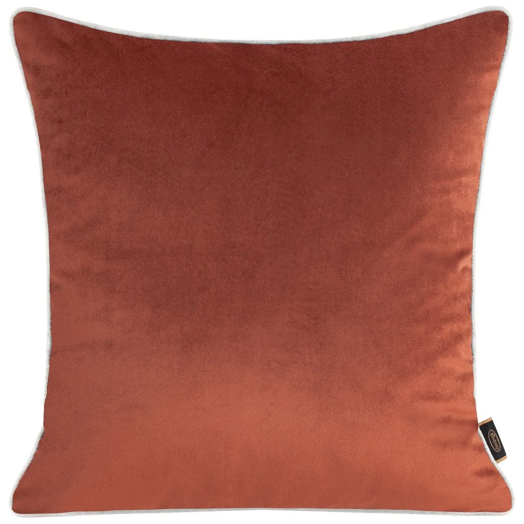 DEKORAČNÁ OBLIEČKA NA VANKÚŠ VELVET 45X45 CM TEHLOVÁ