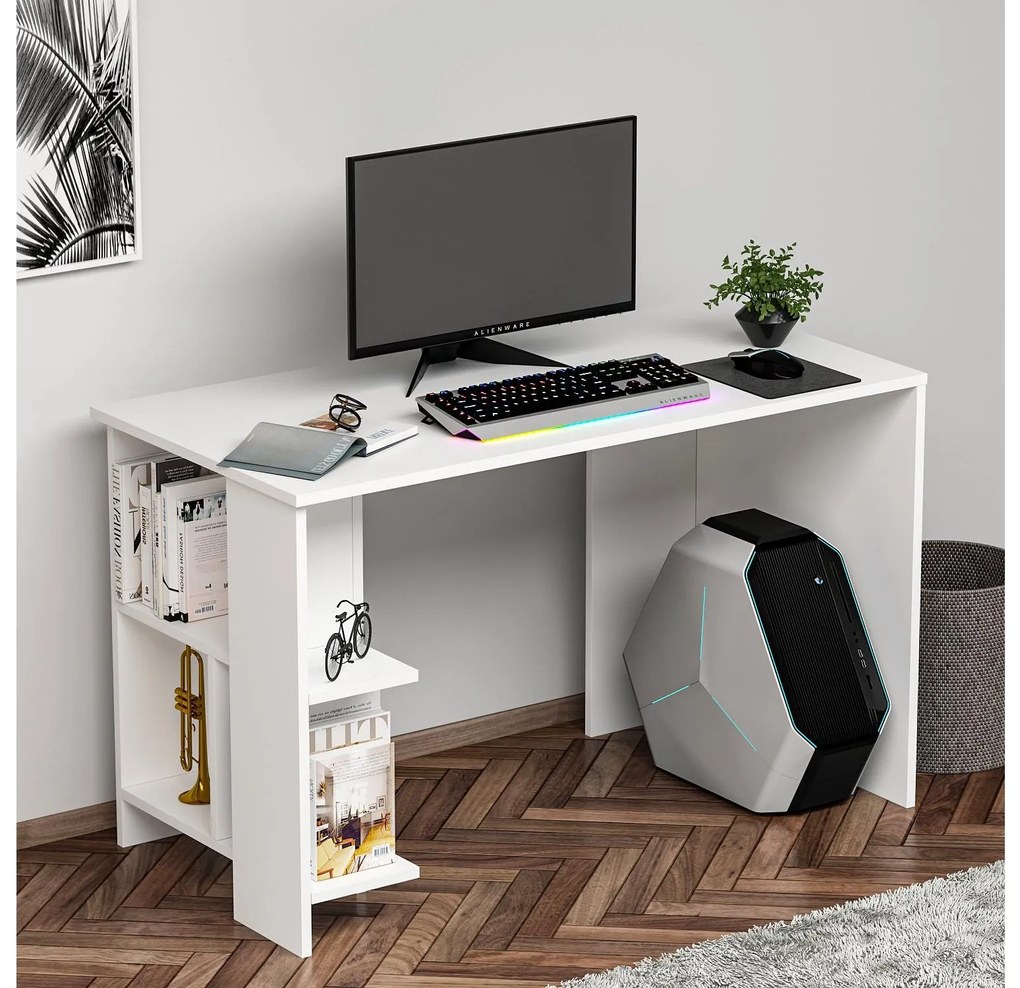 PC stolík Alia (biela). Akcia -14%. Vlastná spoľahlivá doprava až k Vám domov. 1088819