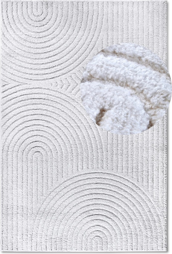 ELLE Decoration, Kusový koberec New York 106203 White, 80x120, biela, chodba / predsieň