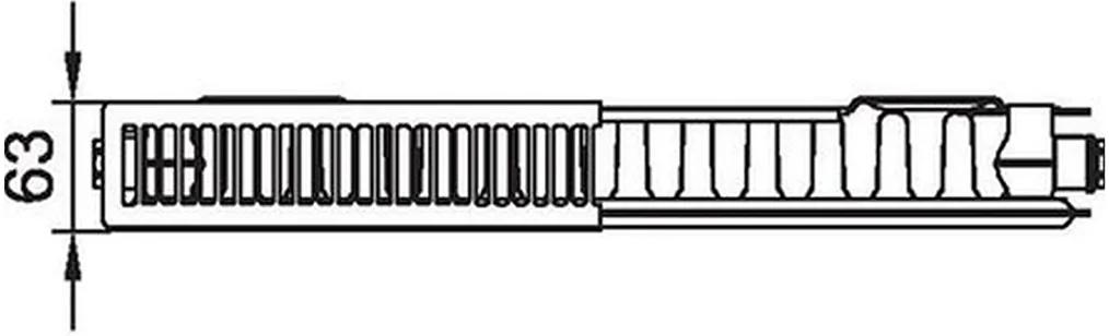 Kermi Therm X2 LINE-K kompaktný doskový radiátor 11 905 x 905 PLK110900901N1K