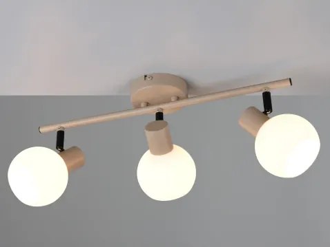 Stropné/nástenné osvetlenie Boba, béžová, 3 svietidlá%