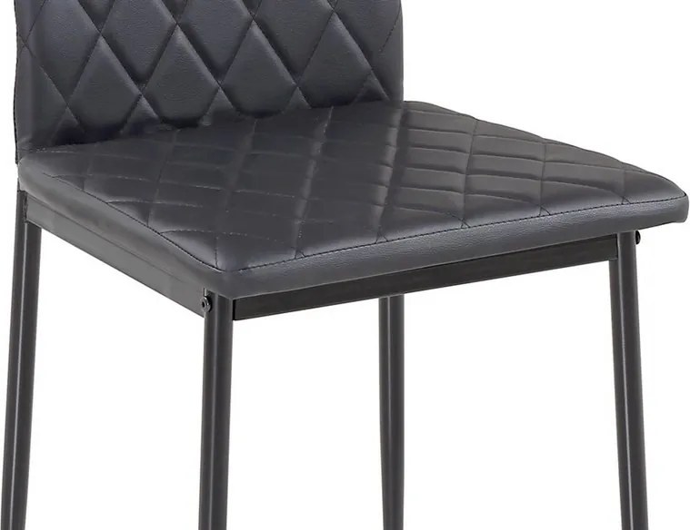 Jedálenská stolička Rimini, čierna ekokoža