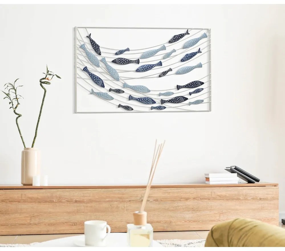 Kovová nástenná dekorácia 96,5x61 cm Pesci – Mauro Ferretti