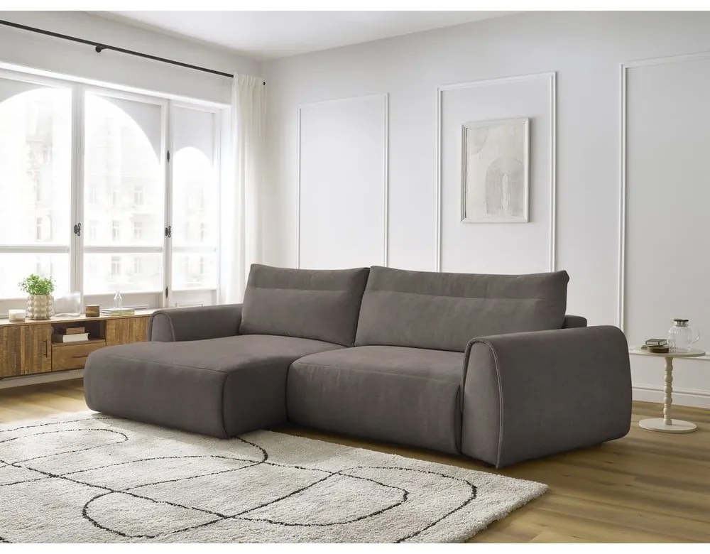 Hnedá rohová pohovka Aden – Bobochic Paris