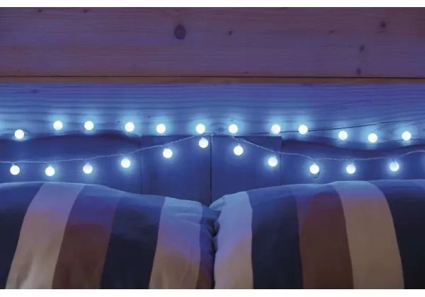 LED Vianočná vonkajšia reťaz 40xLED/9m IP44 modrá