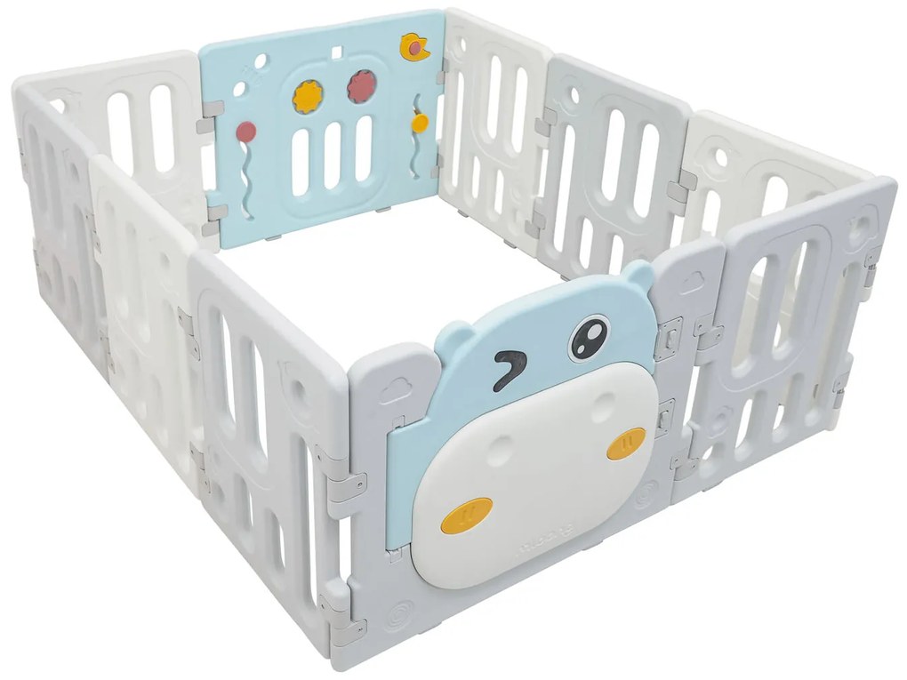 Modulárna ohrádka Hippo pre deti ZOG.SQ-002 Farba: modrá