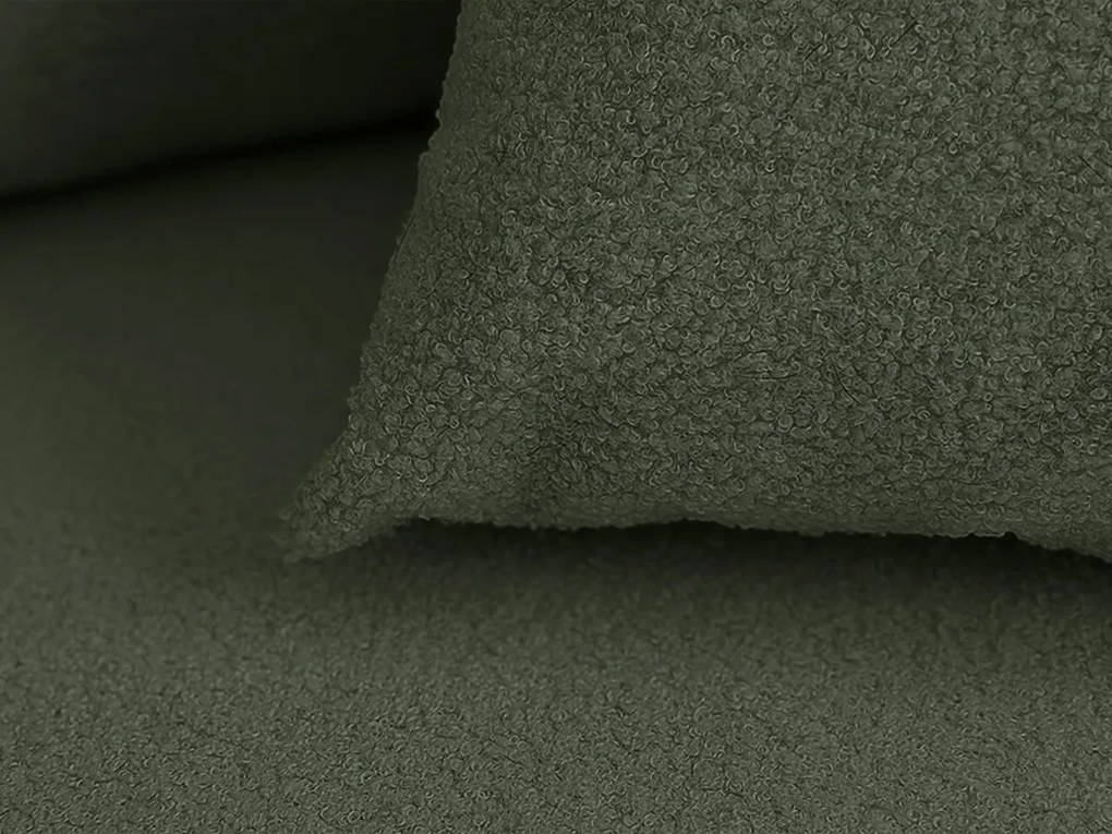 Rozkladacia obojstranná sedacia súprava do L SMART BOUCLE 232x143 cm, tmavozelená