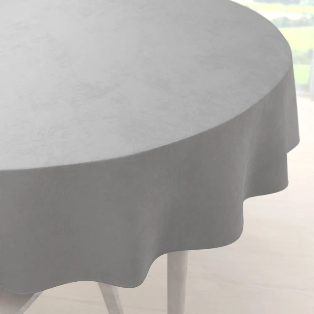 Biante Zamatový okrúhly obrus Velvet Premium SVP-027 Svetlo sivý Ø 50 cm