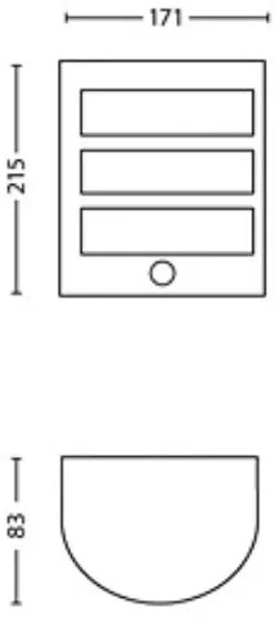Philips - LED Vonkajšie nástenné svietidlo so senzorom PYTHON LED/3,8W/230V IP44