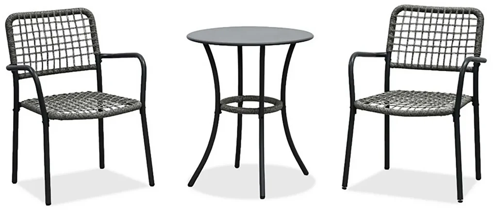 Autronic Záhradný set 1+2, kov, polyratan, sivá, AZ-L1103 GREY