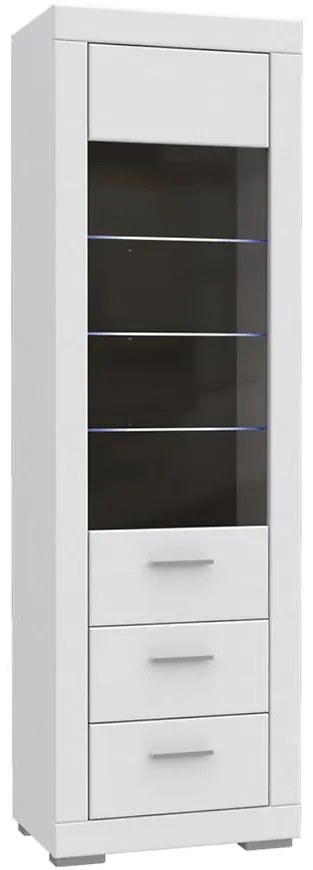 Vitrína Snow 3S3P SNWV712 biely mat