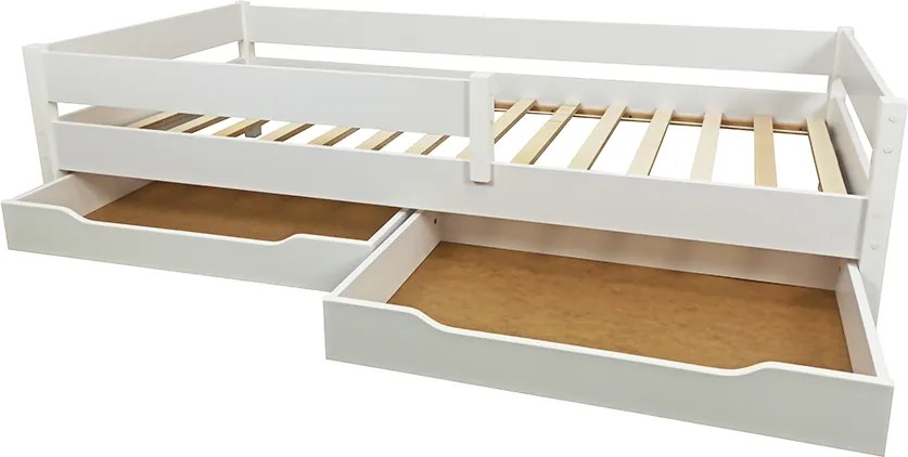 Detská posteľ so zábranou Mix - biela Rozmer: 180x80