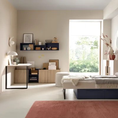 Závesná polica SERGIO  tmavomodrá 125 cm