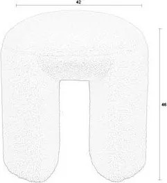 Krémovobiela čalúnená stolička Noxx – White Label