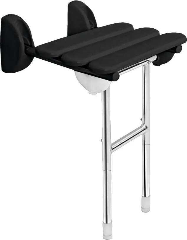 Ridder Ridder, HANDICAP sklopné sedátko do sprchy s podperou, 38x36cm, čierny, A140110-1